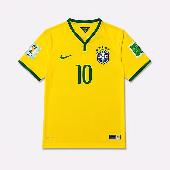 Brazil Home Retro Shirt 2014